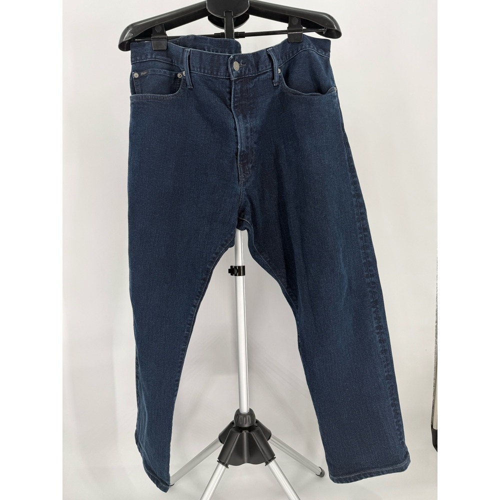 Polo Ralph Lauren Hampton Relaxed Straight Jeans Mens 40x30 Dark Wash Blue Denim